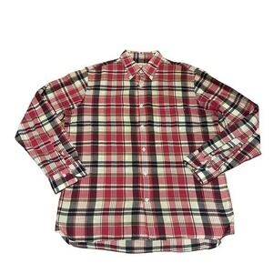 Brooks brothers, red fleece plaid button down shirt